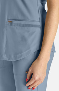 Uniforme de enfermera unisex, conjuntos de algodón y poliéster de manga corta, servicio OEM de alta calidad, trajes de hospital de tendencia - Product Image 3