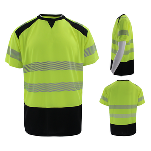 T-shirt de sécurité d'été à séchage rapide et haute visibilité avec logo personnalisé réfléchissant, manches courtes respirantes - Product Image 3