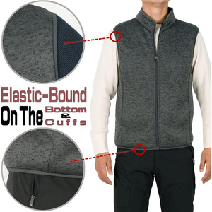 Chalecos de lana personalizados para hombres con logotipo personalizado, etiqueta bordada, Impresión de etiquetas para acampar, senderismo o ropa de trabajo al aire libre - Product Image 5