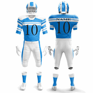 Custom Premium American Football Uniform Short Sleeve Jersey and Pants with <b>Heat</b>-Transfer Printing Breathable Plus Size - Product Image 1