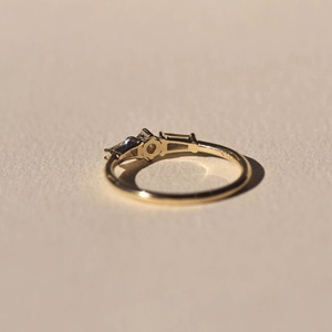 แหวนทอง14K แบบพรีเมี่ยมทรงเหลี่ยมสองชั้นทรงขนมปังฝรั่งเศสแบบสองชิ้นแหวนเพชรสำหรับปลูกในห้องปฏิบัติการเครื่องประดับสำหรับเจ้าสาวในงานแต่งงานที่หรูหราขายส่งเป็นจำนวนมาก - Product Image 3