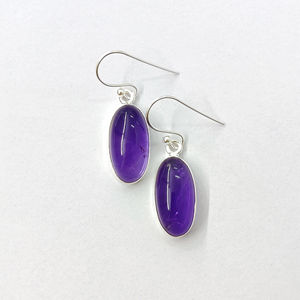 Boucles d'oreilles en cristal d'améthyste de 5,2 grammes, accessoire de mode élégant et luxueux - Product Image 1