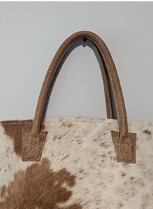 Sac fourre-tout en cuir de vachette blanc marron fait à la main pour femmes sac à bandoulière en cuir véritable à la mode seau à cheveux en cuir naturel - Product Image 4