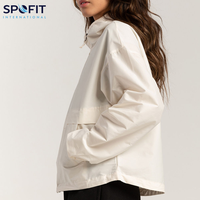 Fabricants OEM, veste coupe-vent pour femmes, imperméable, respirante, imprimée, broderie, logo personnalisé, légère, séchage rapide, nylon