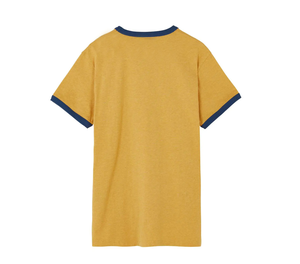 Mode Ringer Shirt Style Vintage Contraste Col et Manches Côtes Hommes Coton Ringer Tee Logo Personnalisé Imprimé T-Shirt Fabricant - Product Image 2