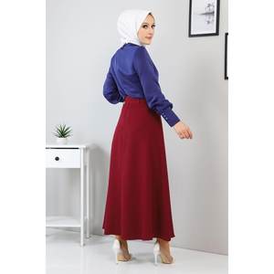 Ensemble jupe et haut décontracté taille haute en coton pour femme, avec détails boutonnés, tenue midi unie, nouvelles arrivées, coupe classique, 2 pièces, commande minimum - Product Image 5
