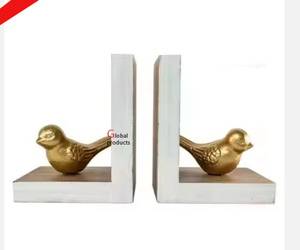 Sujetalibros de diseño de barco de acero inoxidable de metal con acabado dorado de aspecto atractivo para hotel en casa - Product Image 5