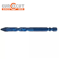 Foret excentrique à tige hexagonale OEM haute résistance EUROCUT foret SDS à torsion multifonction pour carreaux de céramique en porcelaine