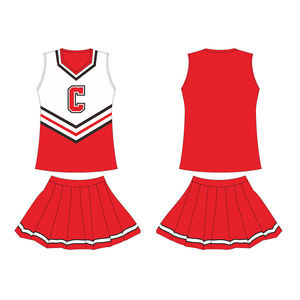Ensembles d'uniformes de cheerleading unisexes sexy, impression numérique, 100% polyester, vêtements de mode en gros, jupe de cheerleading - Product Image 1