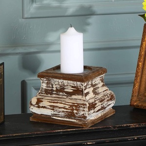 Venta al por mayor Hogar y decoración del banquete de boda pedestal de madera portavelas para eventos de Navidad precios de fábrica en la India - Product Image 2