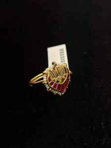 Golden Hand Shape 925 Sterling Silver <b>Gold</b> Plated Moissanite <b>Vintage</b> Cocktail <b>Ring</b> for Women's Wedding Gift - Product Image 1