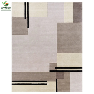 Tapis modernes en laine, tapis tuftés à la main pour salon, chambre, couloir et bureau - Product Image 4