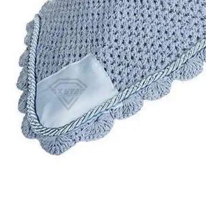 Dernier design Bonnets d'oreille équestres personnalisés Voiles anti-mouches pour chevaux Bonnets d'oreille en maille douce de haute qualité pour l'équitation - Product Image 3