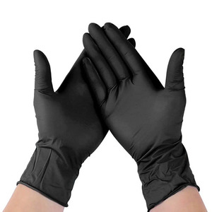 Guantes de seguridad de nitrilo negros desechables de alta calidad sin polvo y antideslizantes Suministro directo de fábrica Venta al por mayor - Product Image 3