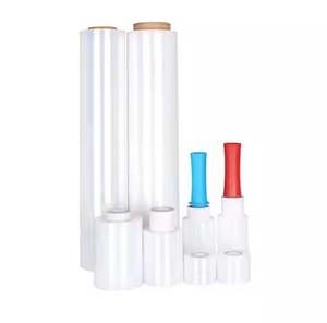 High Glossy 50cm 300m PE Stretch Film <b>Roll</b> 500kg MOQ Soft Protective Clear Opp Plastic for Hand Packing - Product Image 4
