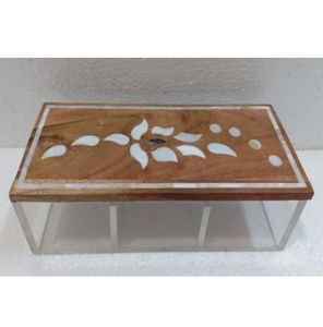 Elegante caja de madera acrílica con tapa de nácar grabada Una solución de almacenamiento única para joyas, recuerdos o regalos - Product Image 2