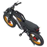 Bicicleta Eléctrica Ligera GT20 EBIKE de Carbono para Terreno Difícil, Motor en la Rueda Trasera de 2000W, Batería de Litio de 60V/48V, Alcance de 60 km