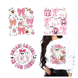 เสื้อยืดพิมพ์ลายผีและโบว์สำหรับตกแต่งเสื้อยืดออกแบบเองได้ - Product Image 3