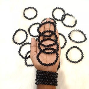 Natural Black Tourmaline 8mm Bead <b>Bracelet</b> Handmade Crystal <b>Healing</b> Gemstone Stretch <b>Bracelet</b> Reiki Jewelry Gift - Product Image 2