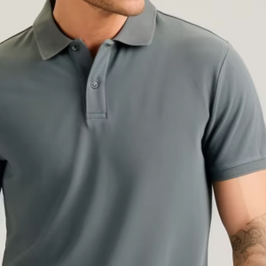 Vente en gros de t-shirts de golf décontractés de haute qualité en maille de coton piqué avec logo personnalisé simple polo polos pour hommes - Product Image 2