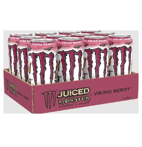 Bebida Energética Monster Energy Viking Berry, Sabor Fresco, Paquete de 12 Latas de 500 ml, Bebida Energética Refrescante para Suministro de Supermercados - Product Image 1