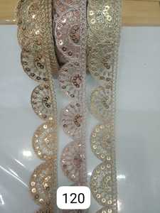 Bordes de encaje bordados de primera calidad hechos a medida para prendas y accesorios. Disponible en una variedad de colores anchos bordados - Product Image 3