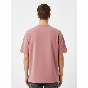 Ropa de calle de manga corta de punto de peso pesado gimnasio Fitness entrenamiento Casual verano 100% algodón hombres ajuste suelto impreso secado rápido - Product Image 2