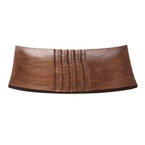 Grand plateau de service en bois de luxe, plateaux carrés rectangulaires de taille personnalisée, poignées faites à la main, étain de service durable pour dîner - Product Image 1