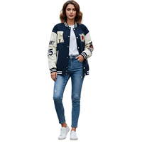 Veste universitaire unisexe personnalisée en laine de qualité supérieure et manches en cuir véritable, broderie de haute qualité pour équipes ou personnalisation de marque