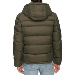 Veste bouffante pour homme au design simple Veste d'hiver Manteau d'extérieur chaud à capuche - Product Image 6
