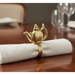 Anillos para Servilletas con Hojas Doradas, Elegantes Porta Servilletas Metálicos con Diseño Hueco para Decoración de Mesa en Banquetes y Fiestas - Product Image 2