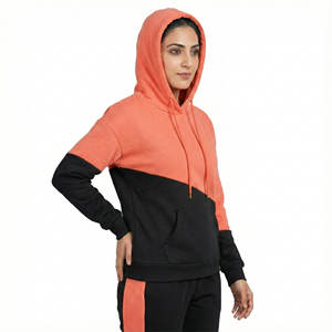 Sudaderas con Capucha de Primera Calidad para Mujer, Diseño Color Block, Estilo Casual, Ropa de Calle, Logotipo Personalizado, Etiqueta de Diseño, Sudaderas con Capucha de Felpa - Product Image 2
