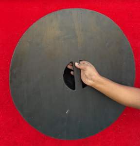 Bouclier en bois médiéval de 24 pouces de haute qualité fait à la main Style Viking Runes fer bordé pour Cosplay tenture murale décor à collectionner - Product Image 5