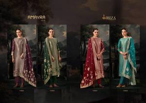 Colección al por mayor de Jacquard de seda artesanal Salwar Kameez para ropa de fiesta inspirada en la moda india y pakistaní - Product Image 5