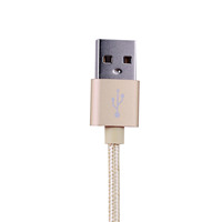 Cable de Datos Micro-USB Dorado Hayley 3A 1M de Alta Calidad y Carga Rápida para iPhone, Precio de Fábrica - Modelo 1100777