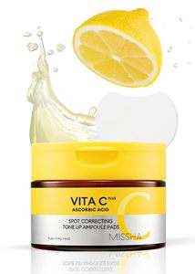 MISSHA Vita C Tone Up Ampoule Toner Pads 80 Count Exfoliating - Product Image 1