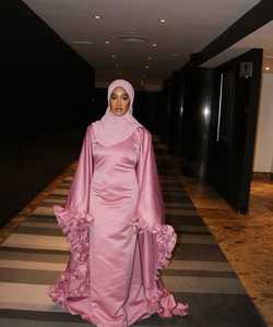 2024 recién llegados Abaya bordada de tela Nida importada para mujeres saudíes ropa islámica modesta vestido de baile silueta al por mayor - Product Image 5