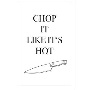 Affiche de chanson de cuisine Chop It Like It's Hot, 20 x 30 cm, toile et bois - Product Image 2