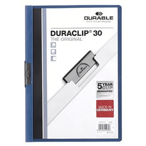 Durable DURACLIP 30 Din A4 Hard Plastic <b>Clipboard</b> Dark Blue Back Cover and Black Clip Durable Product - Product Image 3
