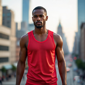 เสื้อกั๊กออกกำลังกายตาข่ายเนื้อบางใสสำหรับเด็กผู้ชายเสื้อกล้ามแขนกุดสำหรับฤดูใบไม้ผลิแห้งเร็ว - Product Image 6