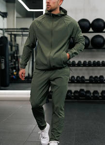 Conjunto Deportivo de Invierno para Hombre, Personalizado con Logotipo, 100% Algodón, Resistente al Viento, Absorbente de Sudor, para Gimnasio, Entrenamiento y Ejercicio - Product Image 4