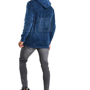 เสื้อฮู้ดผู้ชายซักแบบกรดผ้าฝ้าย100% ฤดูหนาวสีทึบเสื้อผ้าแนวสตรีทแวร์ออกแบบโลโก้ได้ตามต้องการ - Product Image 5