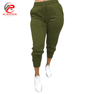 กางเกงขายาวทรงหลวมลำลองสำหรับผู้หญิงใส่ในฤดูร้อนกางเกงสเวตเตอร์สีพื้นผ้าฝ้าย100% มีบริการ OEM ระบายอากาศได้ดี - Product Image 5