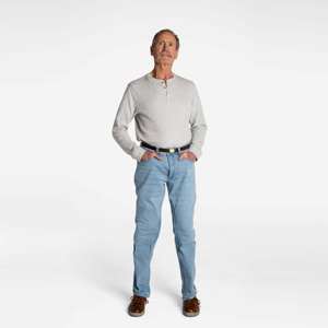 Pantalones vaqueros lavados de pierna recta para hombre, Vaqueros cómodos y versátiles con un ajuste atemporal, ideales para trajes casuales, uso diario - Product Image 2