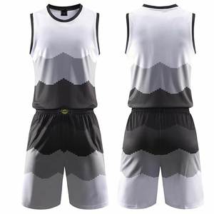 Conjuntos de uniformes de baloncesto Unisex personalizados más vendidos, uniforme de equipo elegante de talla grande transpirable, 100% poliéster, antibacteriano - Product Image 1