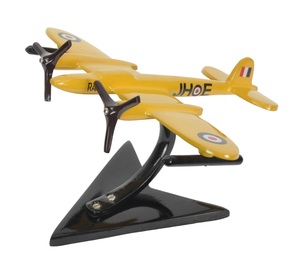 Avion de chasse aux moustiques, thème RAF, modèle d'avion à hélice noire, objet décoratif, décoration de table, avion avec base, prix d'usine - Product Image 4