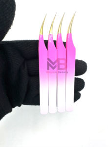 Pince à épiler de précision pour extensions de cils, en acier inoxydable, antistatique, durable, à pointe fine, marque privée, écologique - Product Image 2