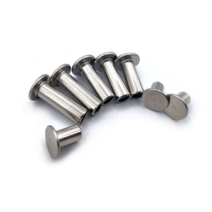 Rivet semi-tubulaire à tête plate en acier inoxydable SS304, rivet semi-creux, norme DIN, fabrication en usine - Product Image 1