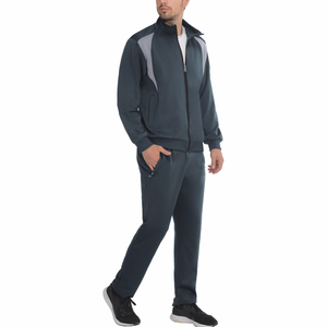 Chándal de entrenamiento con cremallera y logotipo personalizado de alta calidad para hombre, equipo de entrenamiento transpirable, traje de entrenamiento personalizable al por mayor - Product Image 2