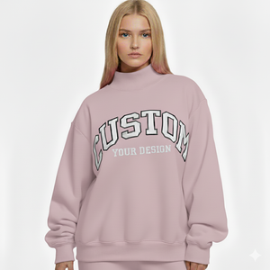 เสื้อโอเวอร์ไซส์คอเต่าผ้าฝรั่งเศสเทอร์รี่ผสมผ้าฝ้ายคุณภาพสูงสำหรับผู้หญิง ฤดูหนาว ปี 2025 ผลิตโดยโรงงาน ขายส่ง รับผลิตตามแบบ - Product Image 1